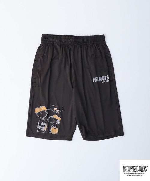 PEANUTS ハーフパンツ パンツ 短パン PEAUTS スヌーピー＆ウッド