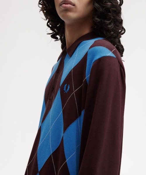 FRED PERRY（フレッドペリー） ポロシャツ Argyle Long Sleeve Knitted