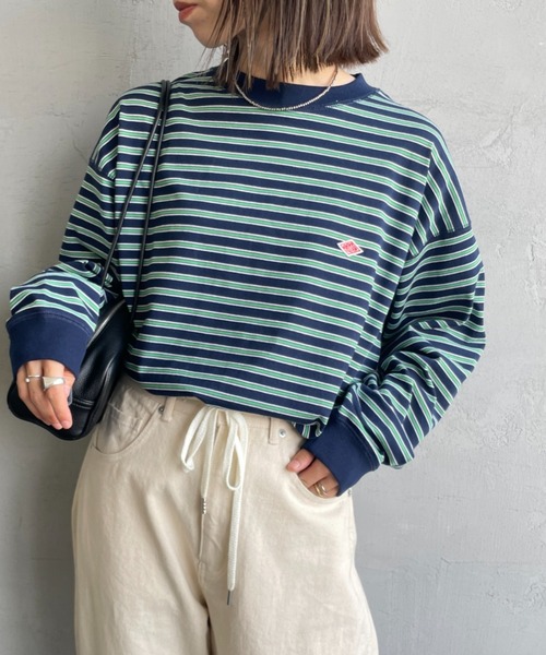 [DANTON/ダントン] スウェットライク ワンポイントロゴボーダーTシャツ Danton tシャツ 「DANTON/ダントン」 スウェットライク ワン