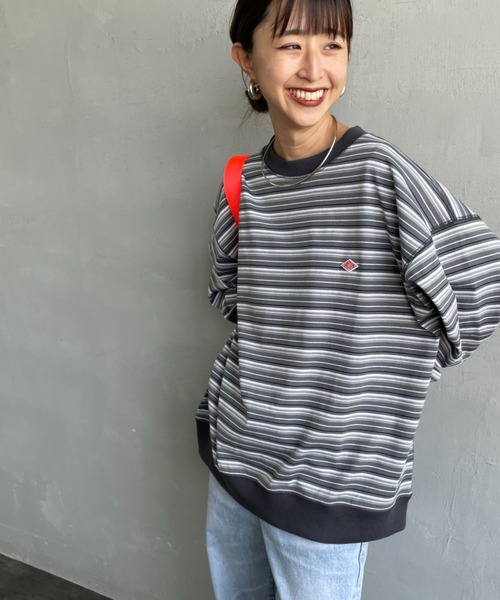 [DANTON/ダントン] スウェットライク ワンポイントロゴボーダーTシャツ Danton tシャツ 「DANTON/ダントン」 スウェットライク ワン