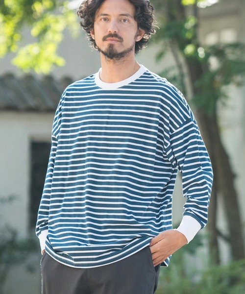 「CAMBIO」 長袖Tシャツ S ブルー メンズ