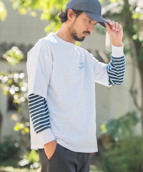 「CAMBIO」 長袖Tシャツ S ブルー メンズ