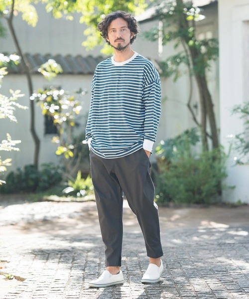 「CAMBIO」 長袖Tシャツ S ブルー メンズ