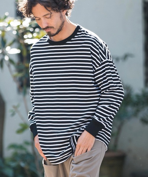 「CAMBIO」 長袖Tシャツ S ブルー メンズ