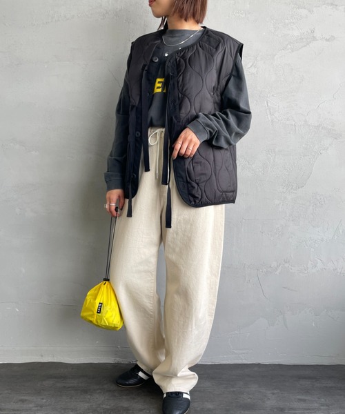 ベスト ジレ Front ribbon military vest レディース MILITARY ベスト ジレ 「WEB先行予約」「MILITARY/ミリタリー