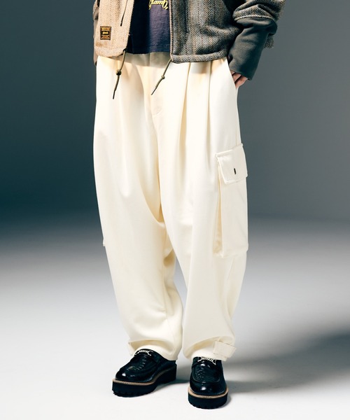 glamb（グラム） ワイドパンツ カーゴパンツ Structure Tuck Cargo