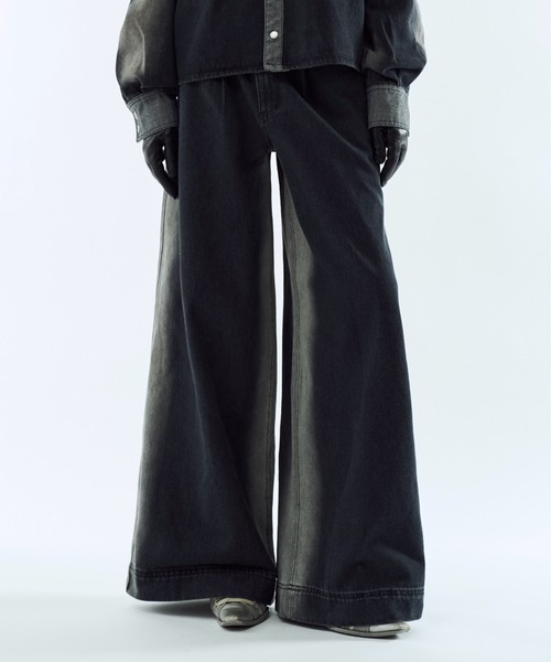 ジーンズ Gradation wide straight denim pants / グラデーション 