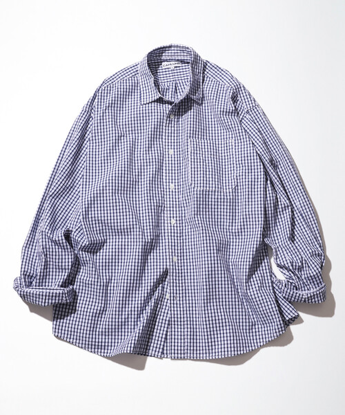 CAHLUMN（カウラム） シャツ Magazine Pocket Broad Shirt(Gingham