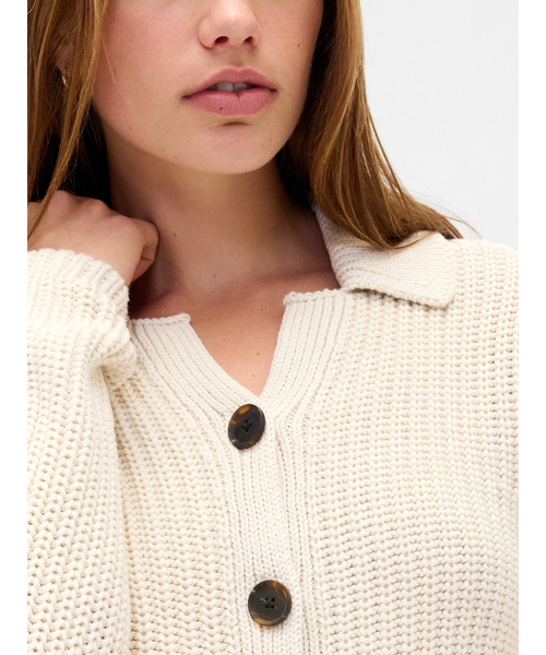 GAP（ギャップ） カーディガン コットン100％ 襟付き クロップド