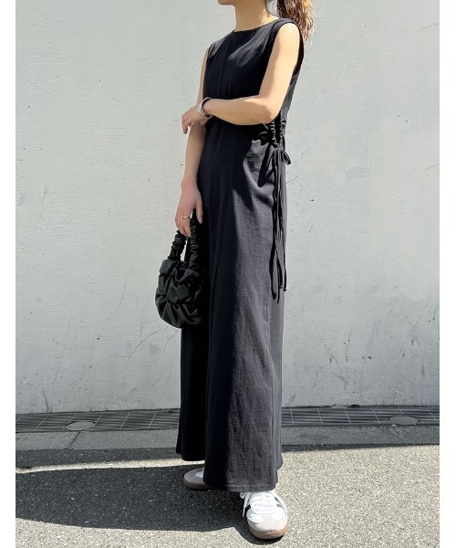 「Re:EDIT」 ノースリーブワンピース MEDIUM ブラック レディース_画像2