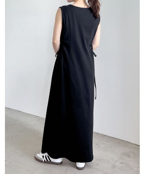 「Re:EDIT」 ノースリーブワンピース MEDIUM ブラック レディース_画像7