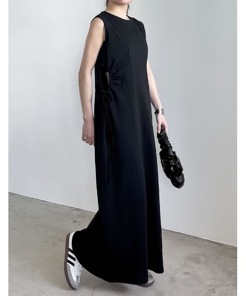 「Re:EDIT」 ノースリーブワンピース MEDIUM ブラック レディース_画像9