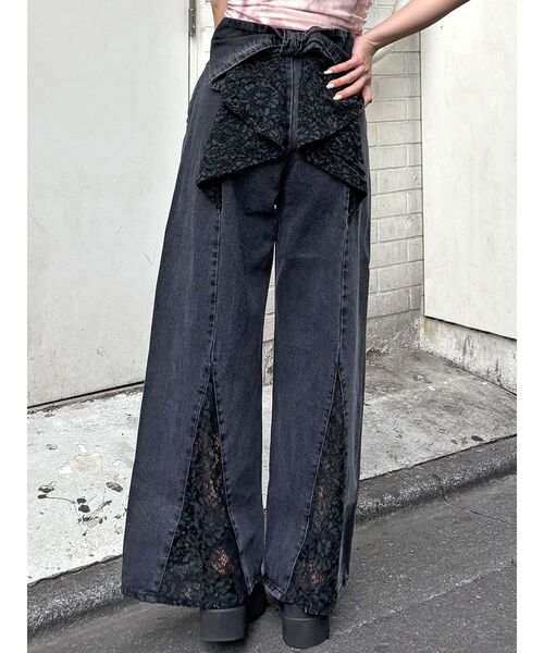 CALNAMUR ジーンズ デニム デニムパンツ BACK RIBBON DENIM PT