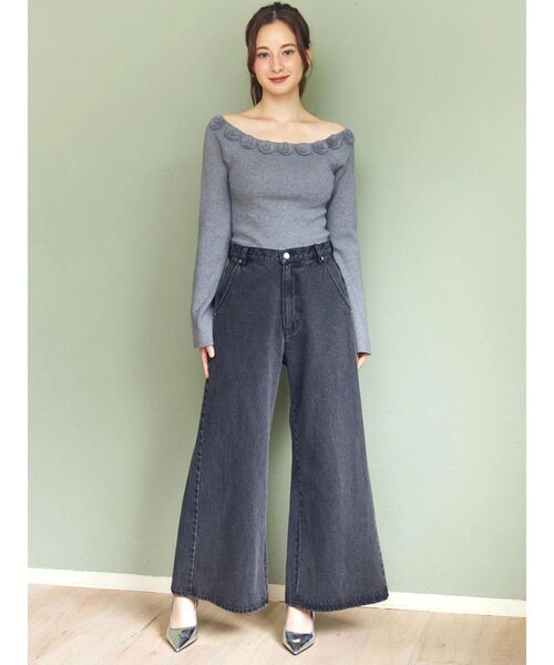 CALNAMUR ジーンズ デニム デニムパンツ BACK RIBBON DENIM PT