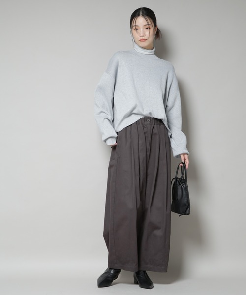 nemui様 ニット 1グレー ストレッチタム・片畦ニットワンピース/DoCLASSE