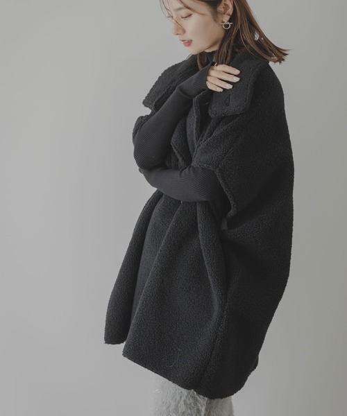 「rectangle」 ポンチョ FREE アイボリー レディース_画像4