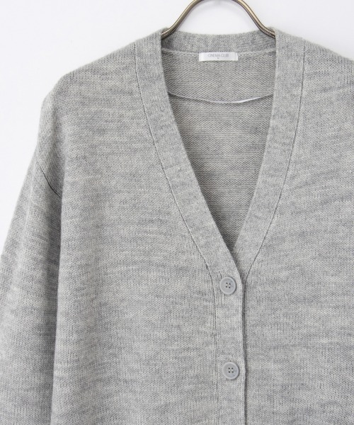ジャックバニー　薄手カーディガン　ニット　6 グレーベージュ ORiental TRaffic クロップドシャギーニットカーディガン（NAVY