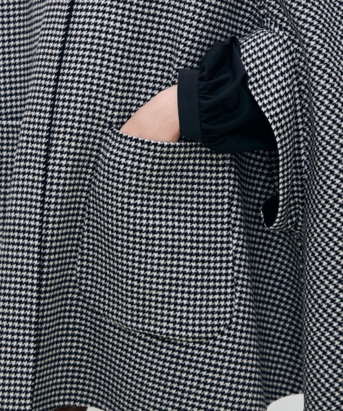 【極美品】トゥモローランド ウールコットンダブルフェイス ポンチョ リバーシブル TOMORROWLAND collection ポンチョ スーパーダブルフェイス