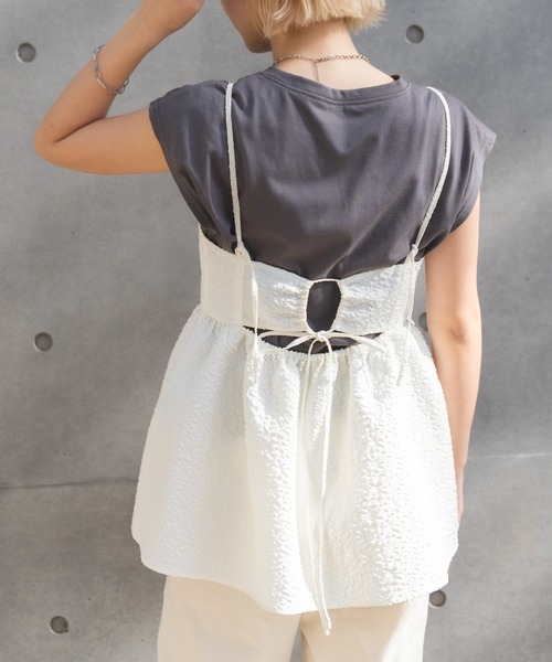 「MIEL CRISHUNANT」 キャミソール FREE ブラック レディース_画像9