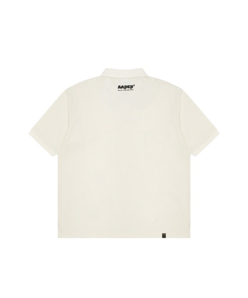 「AAPE BY A BATHING APE」 半袖ポロシャツ MEDIUM アイボリー メンズ_画像3