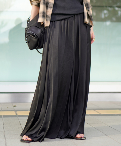 AP STUDIO ロングスカート 38 ブラック レディース : ZOZOTOWN Yahoo