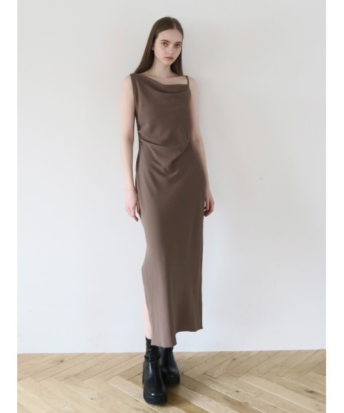 ドレス asymmetry drape cami dressの画像