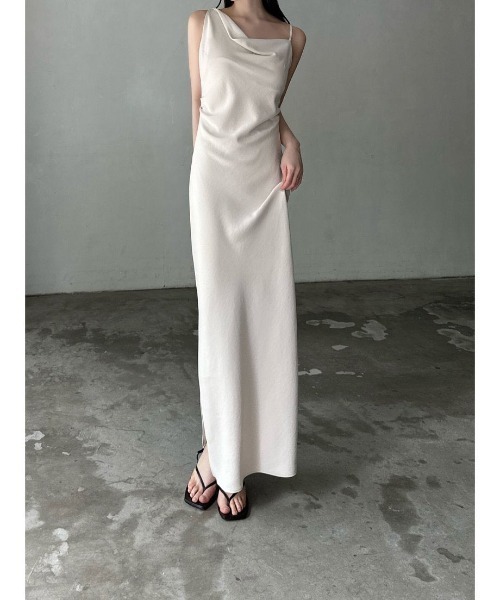 ドレス asymmetry drape cami dressの画像