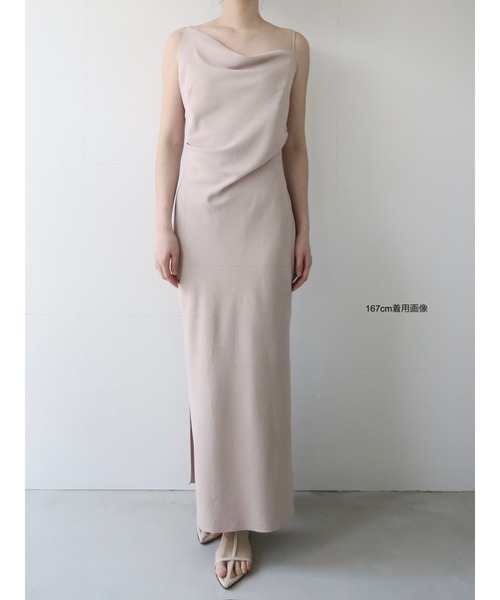 ドレス asymmetry drape cami dressの画像