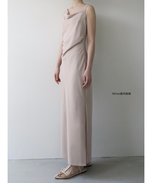 ドレス asymmetry drape cami dressの画像