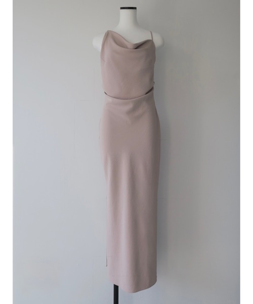 ドレス asymmetry drape cami dress
