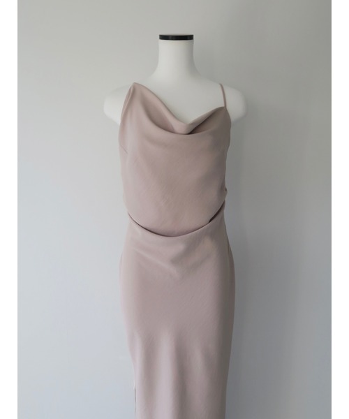 ドレス asymmetry drape cami dress