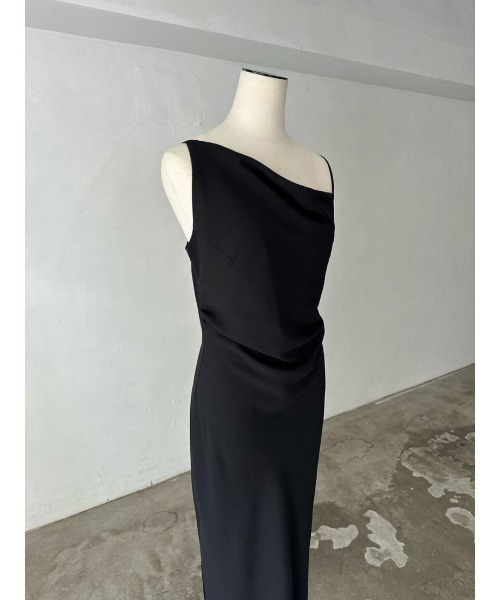 ドレス asymmetry drape cami dress