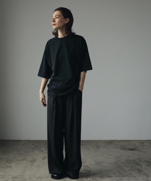 「anuke」 半袖Tシャツ FREE ブラック レディース_画像5