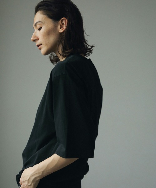 「anuke」 半袖Tシャツ FREE ブラック レディース_画像6