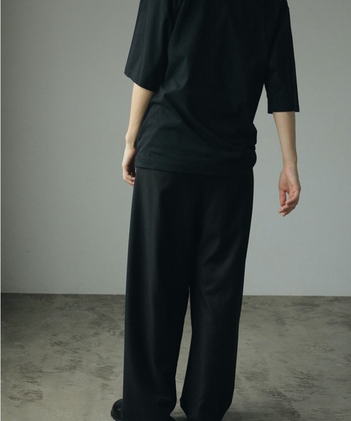 「anuke」 半袖Tシャツ FREE ブラック レディース_画像7