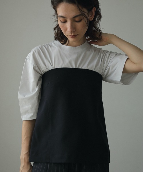 「anuke」 半袖Tシャツ FREE ブラック レディース_画像9