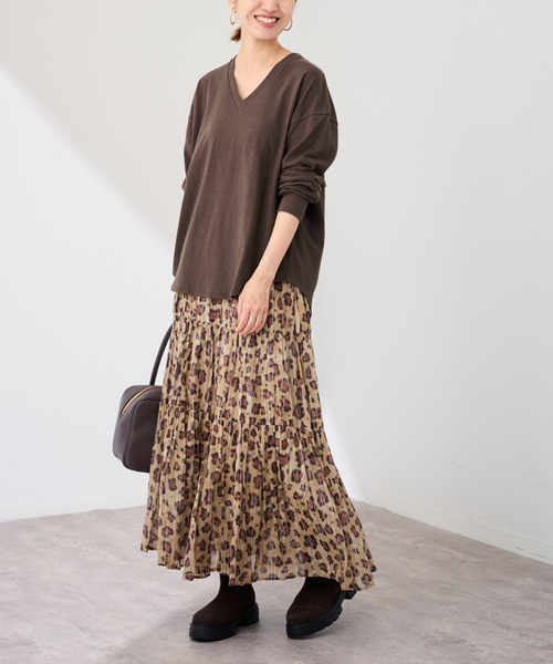 enrica エンリカ ティアード マキシワンピース FRAMeWORK（フレームワーク） スカート enrica/エンリカ コットン