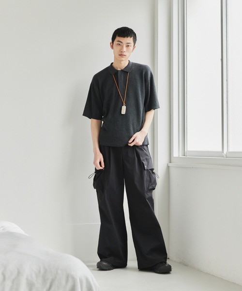 「soerte」 半袖ニット 1 アイボリー メンズ_画像8