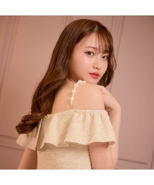 「DAZZY」 キャミソールワンピース S ベージュ レディース_画像6