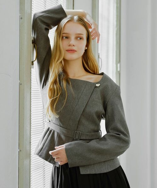 cle blatt セットアップ ジャケットセットセミシアーフレアスカート