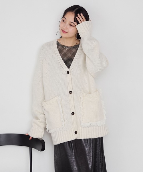 forksy.（フォルクシー） カーディガン 「forksy.」フリンジポケット