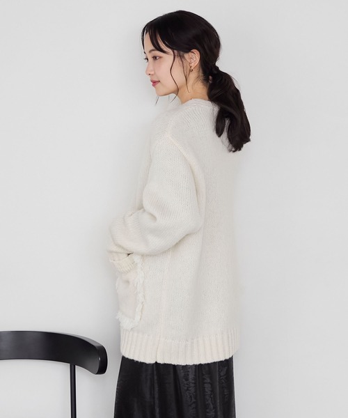 forksy.（フォルクシー） カーディガン 「forksy.」フリンジポケット