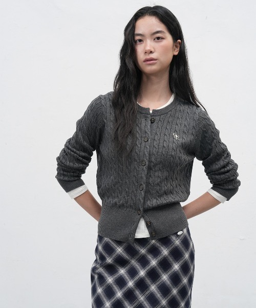 GENERAL IDEA カーディガン 「GENERAL IDEA」ウールブレンドケーブル