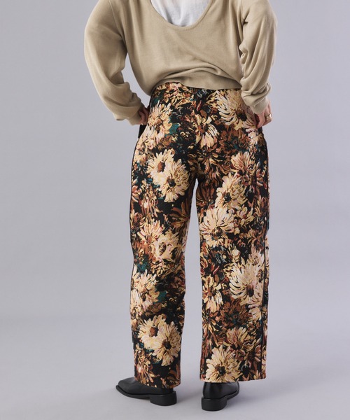 Muscat パンツ フラワージャガードワイドパンツ レディース : ZOZOTOWN