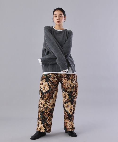 Muscat パンツ フラワージャガードワイドパンツ レディース : ZOZOTOWN