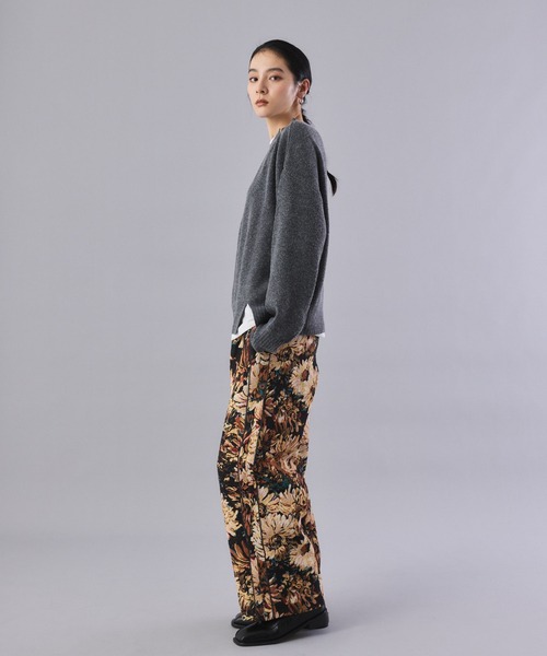 Muscat パンツ フラワージャガードワイドパンツ レディース : ZOZOTOWN
