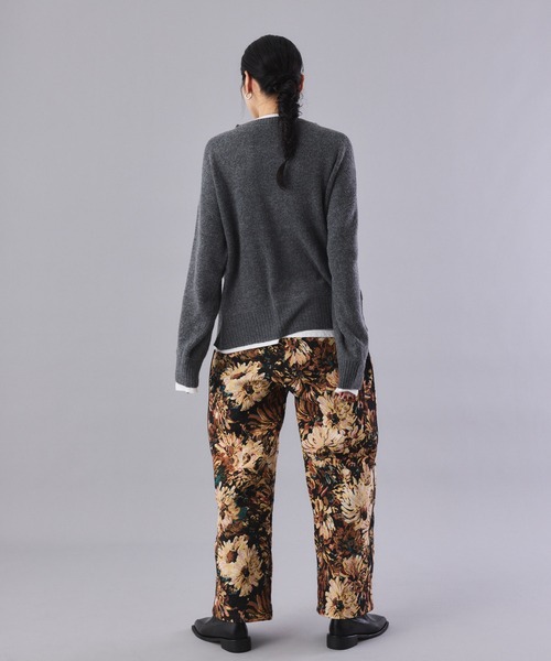 Muscat パンツ フラワージャガードワイドパンツ レディース : ZOZOTOWN