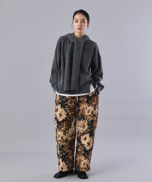 Muscat パンツ フラワージャガードワイドパンツ レディース : ZOZOTOWN