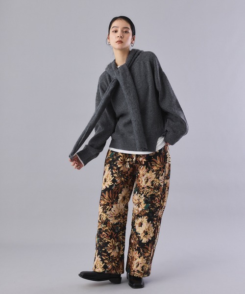 Muscat パンツ フラワージャガードワイドパンツ レディース : ZOZOTOWN