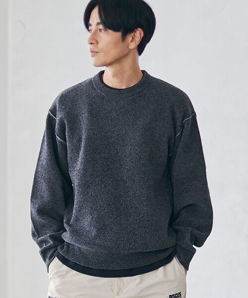 coen（コーエン） セーター ニット リバーシブルソフトタッチモール